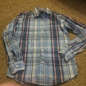 NAUTICA blue plaid shirt sz L NWOT